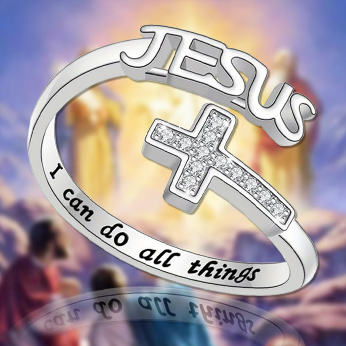 Wholesale Jewelry with high-end feel, cross shaped opening ring, niche design ring