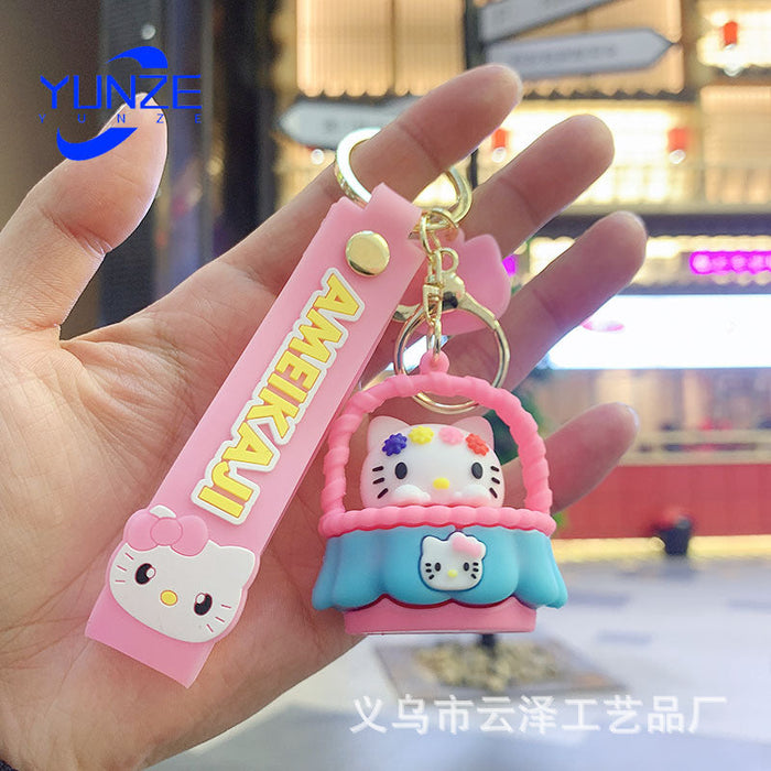 Wholesale Cute Flower Basket Doll Keychain JDC-KC-YunZ001