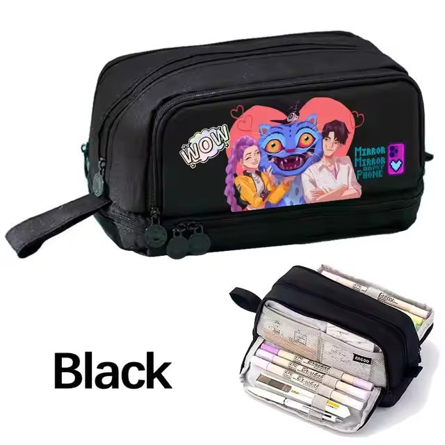 Wholesale Fashion Polyester Cartoon Pencil Case Multifunctional Stationery Pouch Cute School Bag