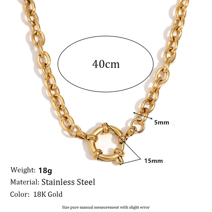 Wholesale Stainless Steel Pendant Necklace — NK Chain with Spring Claspv