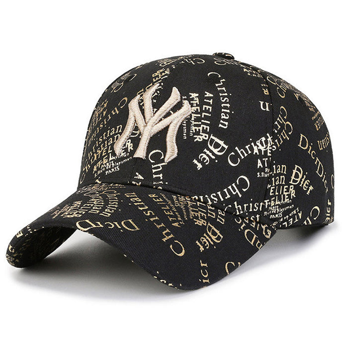 Wholesale Hat Embroidered Hat Fashionable and Versatile Sunshade Duck Tongue Hat Outdoor Sports Sunscreen Baseball Hat