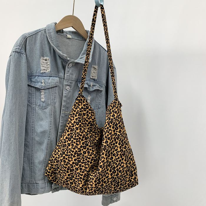 Wholesale Diagonal cross bag, large capacity single shoulder shopping bag, fashionable canvas bag