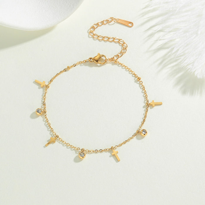 Wholesale 2pcs Star  Moon  Heart  Butterfly - Simple and High-End Titanium Steel Bracelet