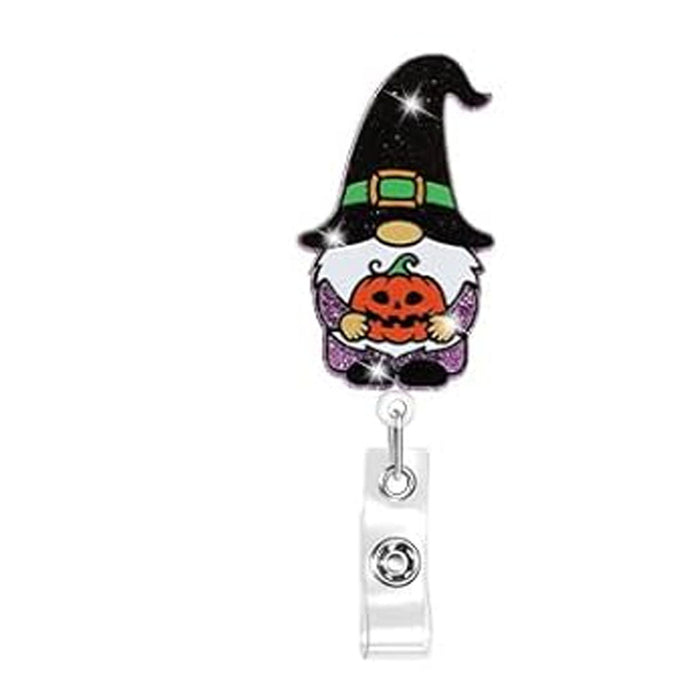 Wholesale Halloween Acrylic Retractable Clip Easy Pull Keychain JDC-KC-QiDing003