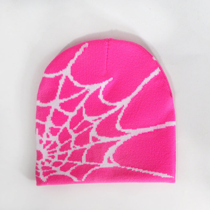 Wholesale Spider Web Pattern Acrylic Knitted Hat JDC-FH-JunL004