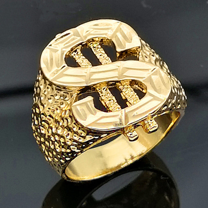 Wholesale Alloy 18k Gold Plated Men's Ring JDC-RS-KaY004