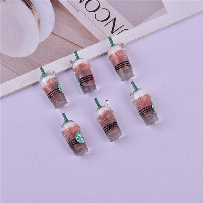 Wholesale 10PCS Stereo Coffee Cup Resin DIY Pendant JDC-BDS-KeJin001