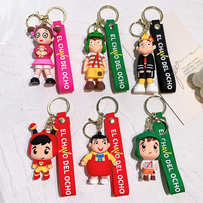 Wholesale PVC Cartoon Doll Keychain JDC-KC-Qiwei020