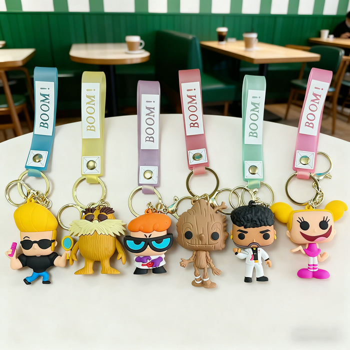 Wholesale Cartoon Silicone Little Tree Man Keychain Car Key Accessory for Gift MOQ≥2