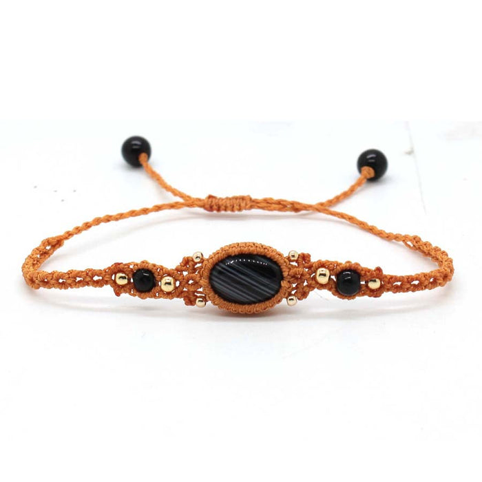 Wholesale Minimalist Amethyst Gemstone Bracelet Oval Braided Stretchable Design Everyday Jewelry Accessory For Women Boutique Resale Gift