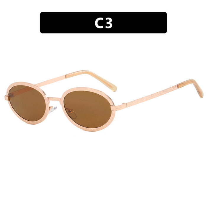 Wholesale Retro Thin Oval PC Sunglasses JDC-SG-PLS151