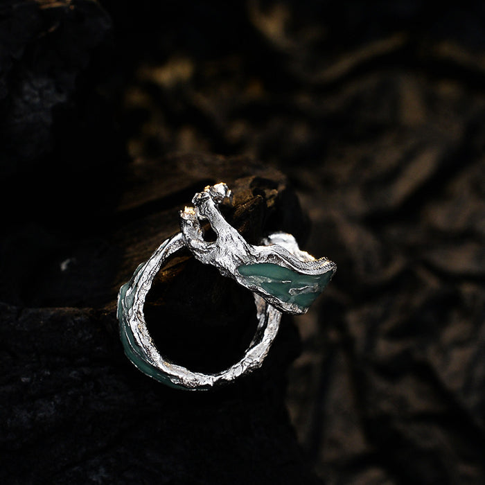 Wholesale enamel ear clip senior sense sterling silver S925 drop texture ear clip