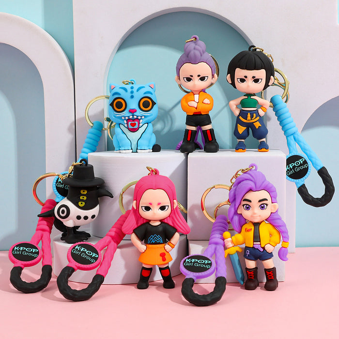 Wholesale KPOP keychain PVC backpack charm