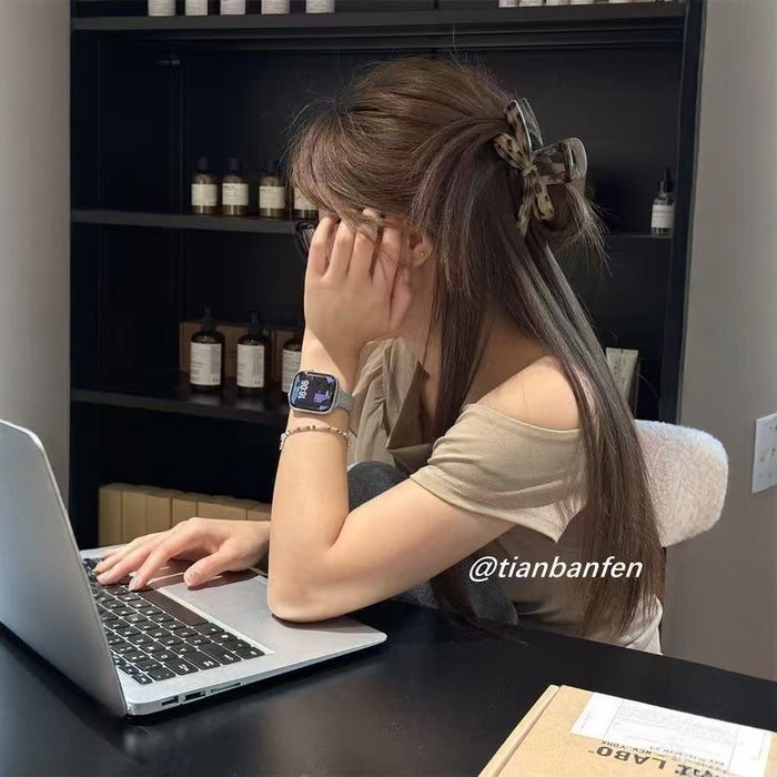 Wholesale Leopard Print Bow Clip for Women Hair Shark Clip Elegant Hairpin Hairpin