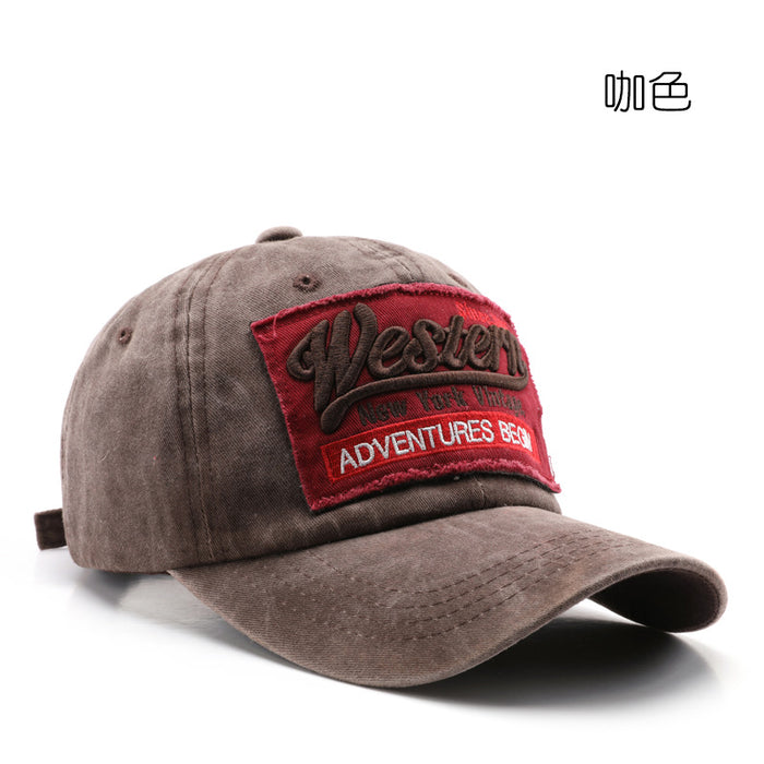 Wholesale Washed Old Letters Embroidered Cotton Fashionhats Baseball Caps JDC-FH-TuL015