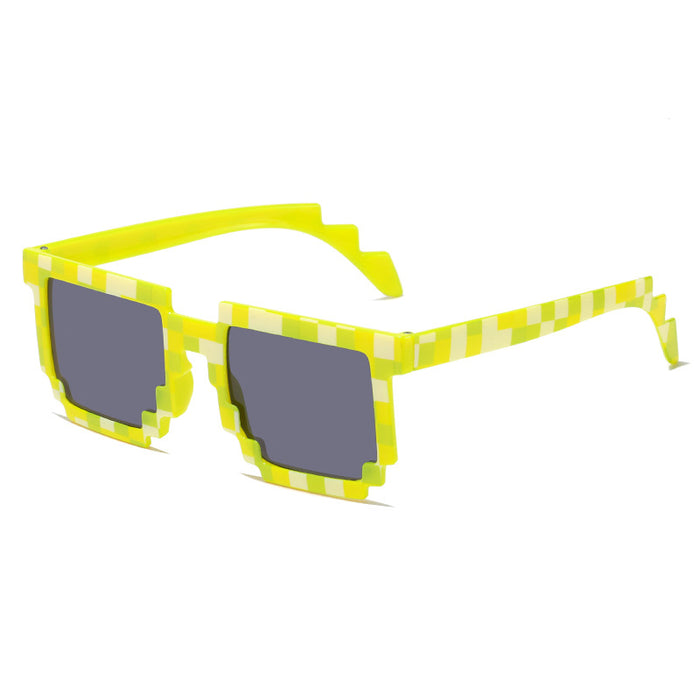 Wholesale Funny Building Block Mosaic PC Sunglasses JDC-SG-Dit002