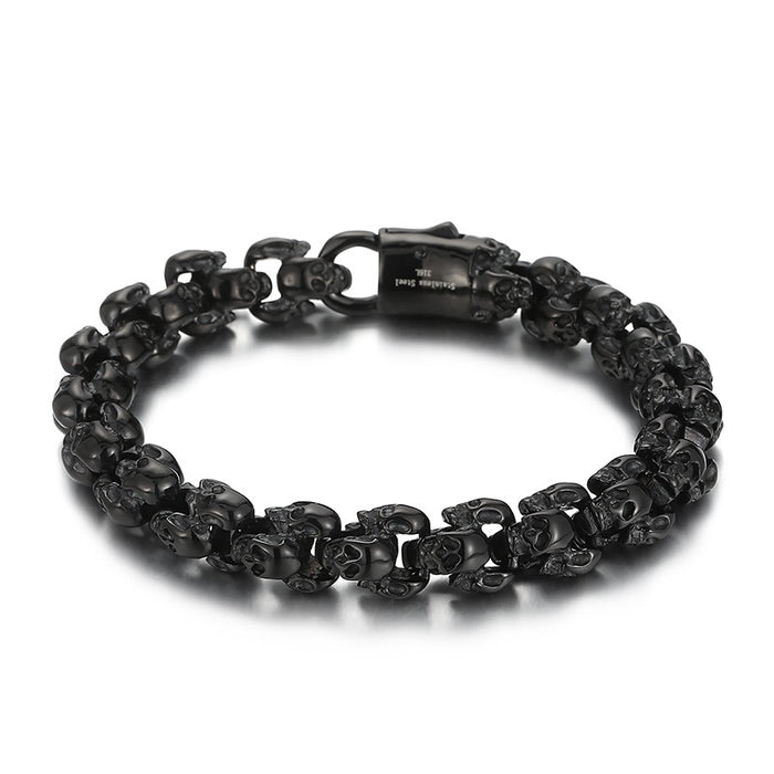 Wholesale Titanium Steel Skull Men's Bracelet JDC-BT-KaLun005