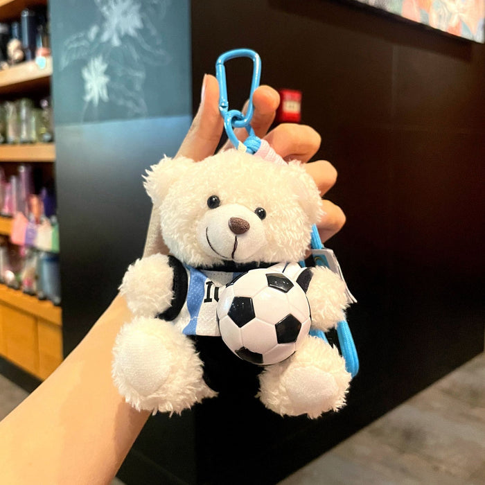 Wholesale Plush Football Bear Keychain - World Cup Fan Gift Accessory