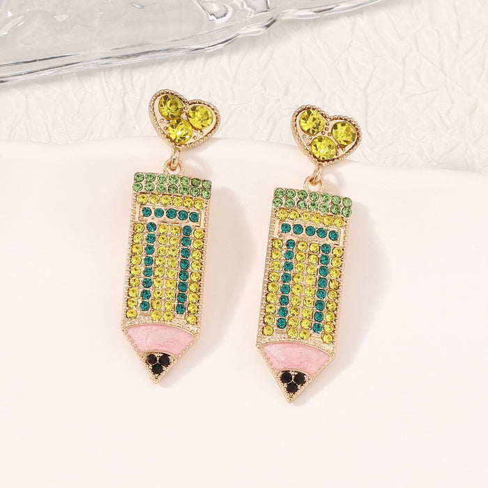 Wholesale popular pencil for learning in school season fashion trendy all-match earrings
