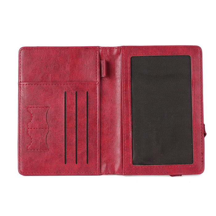 Wholesale Modern Black PU Passport Holder with Vaccine Card Slot - Travel Essential