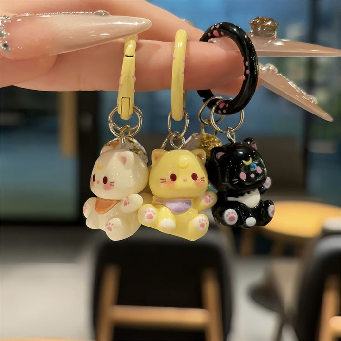 Wholesale Cute Cat Bell Keychain Girl's Bag Accessories Pendant
