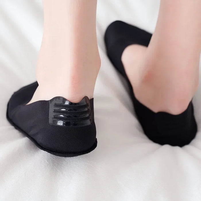 Wholesale Socks, boat socks, shallow mouth, invisible ice silk, transparent towel, breathable bottom, sweat absorbing silicone, non shedding heel socks
