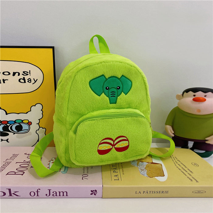 Wholesale Cartoon backpack autumn and winter plush student large capacity versatile school backpack