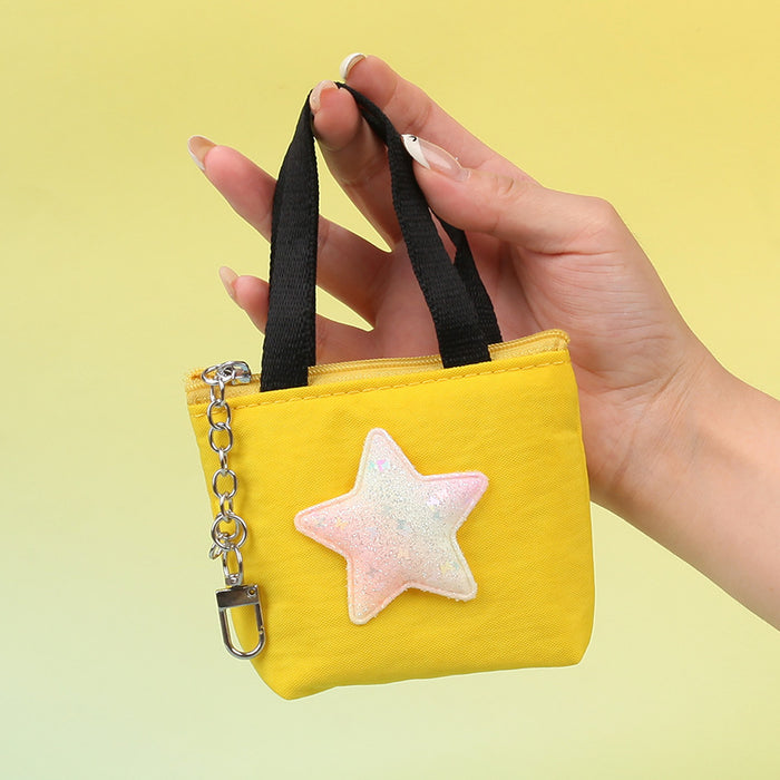 Wholesale Five Pointed Star Tarpaulin Handbag Coin Purse Trendy Zipper Bag Charm