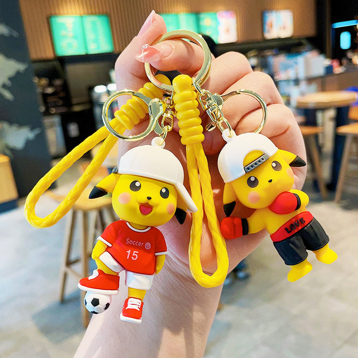 Wholesale PVC Cute Cartoon Football Keychain JDC-KC-LeZi014