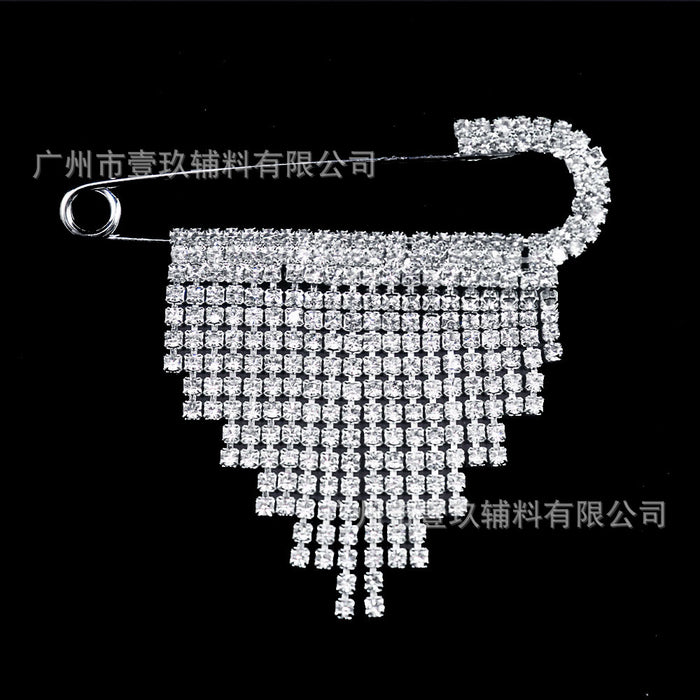 Wholesale DIY bow rhinestone brooch crystal corsage DIY craft accessories pendant