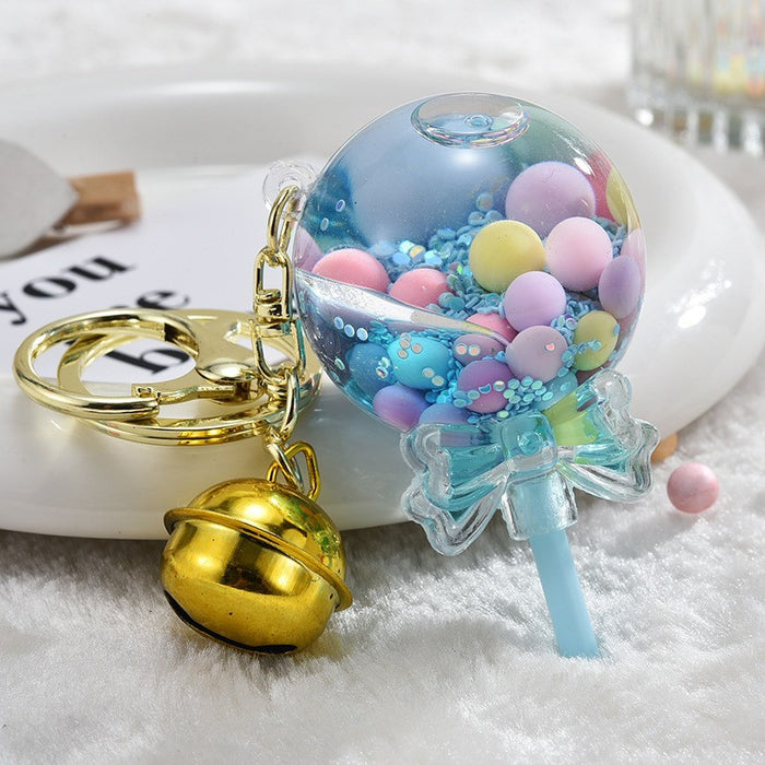 Wholesale Liquid Glitter Bottle &  Lollipop Acrylic Oil-Filled Keychain