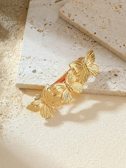 Wholesale hairpin retro metal feather bangs hairpin edge clip leaves texture spring clip hair accessories