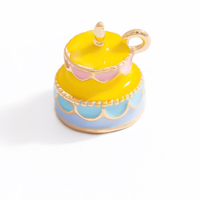 Wholesale Alloy Jewelry Accessories Ins Style Handmade DIY Cake Candy Jewelry Childlike Cartoon Sweet Pendant Single Pendant