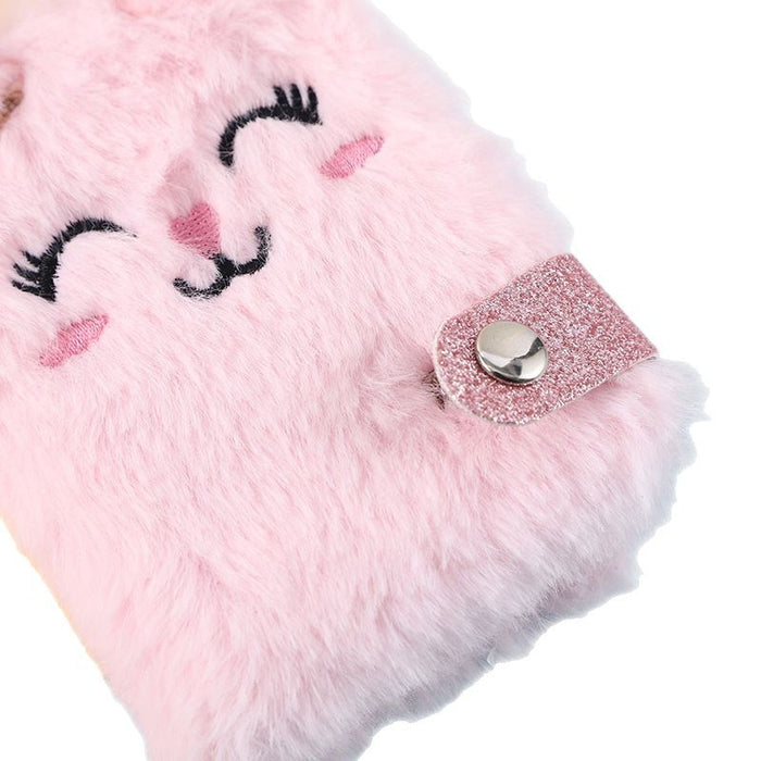 Wholesale Random Cute plush notebook Creative cartoon animal student notepad Children' s stationery plush book