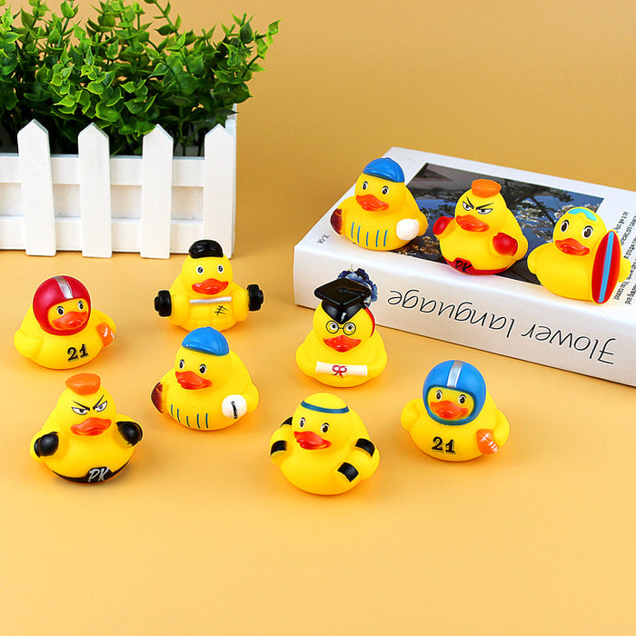 Wholesale Creative duck toy pinch sound baby bath toy