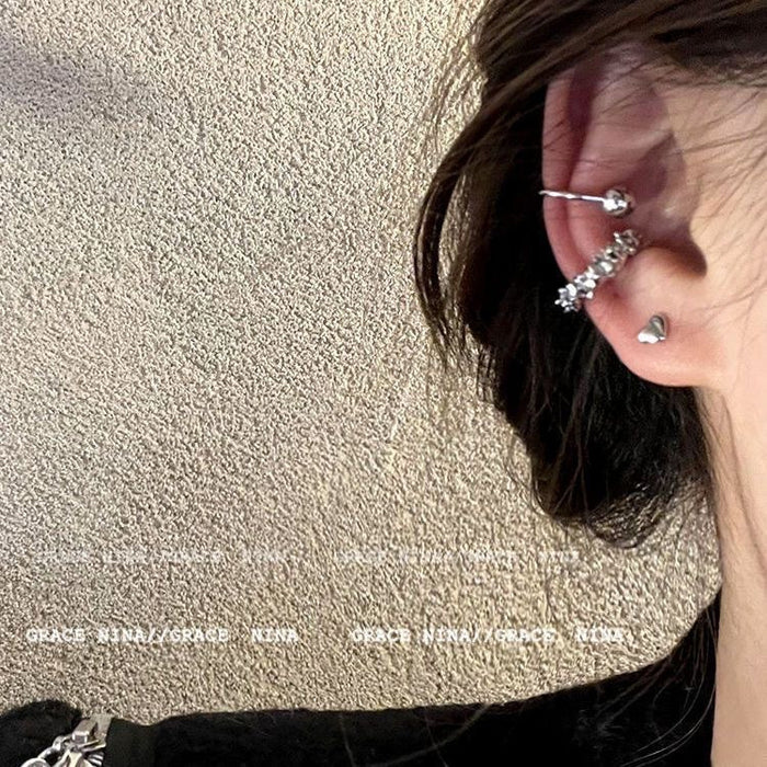 Wholesale Ear clip, female star with pointed ear bone clip, female niche design sense, versatile personality, no ear hole ear bone clip