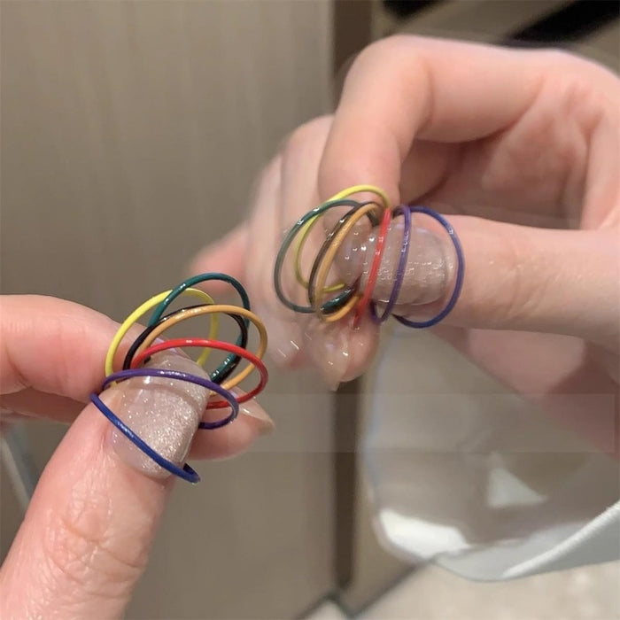 Wholesale A seven piece set of stacked rings with a high-end, fashionable, and personalized feel