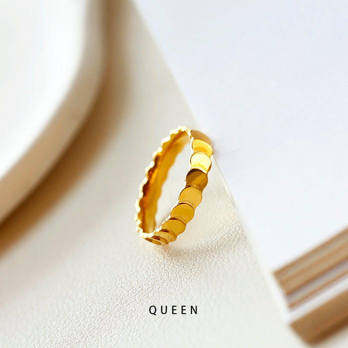 Wholesale 2pcs Fish Scale All-match Round Ring