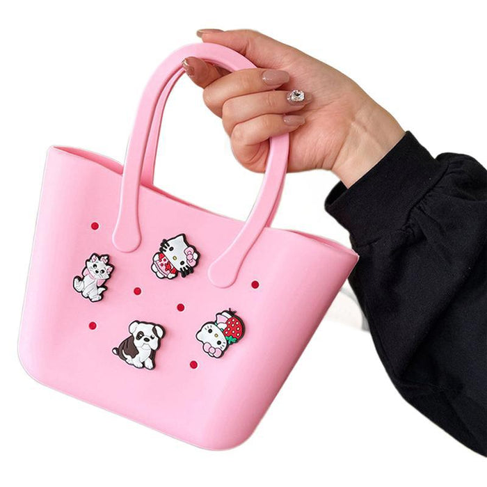 Wholesale Raceway Children's Bag Cute Cartoon Kindergarten Hollow Silicone Bag Vegetable Basket Portable Coin Purse