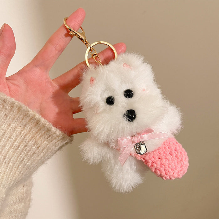 Wholesale Plush, cute, messy puppy bag, hanging accessories, keychains, creative small gifts