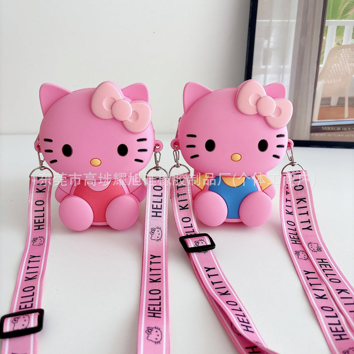 Wholesale Silicone Cartoon Cat Crossbody Bag for Girls Cute Face Purse