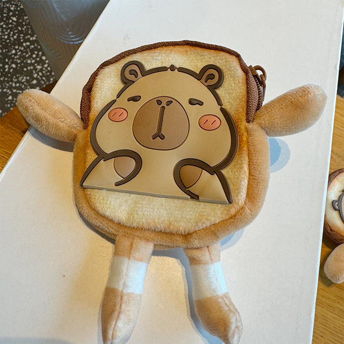 Wholesale Cute change storage bag Korean headphones data cable bag plush bag