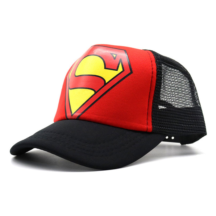 Wholesale 2-8 years old children's net cap summer cartoon print baseball cap outdoor sports breathable cap with net