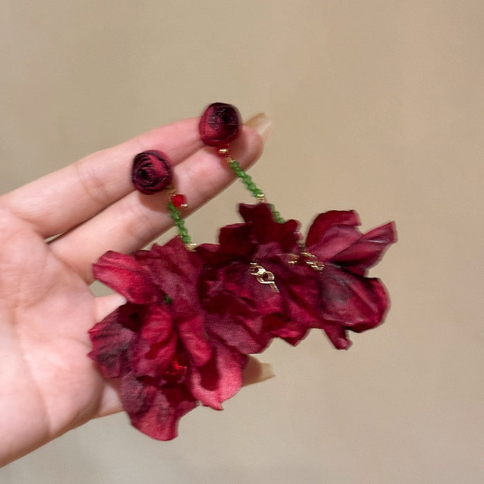 Wholesale Tassel flower earrings, niche earrings, exquisite temperament earrings