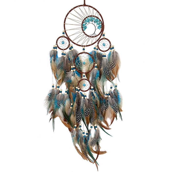 Wholesale Tree of Life Dream Catcher Wall Hanging Colorful Feather Beaded MOQ≥2