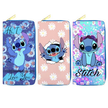 Wholesale 5pcs Cartoon Print Long PU Wallet JDC-WT-JiRui008