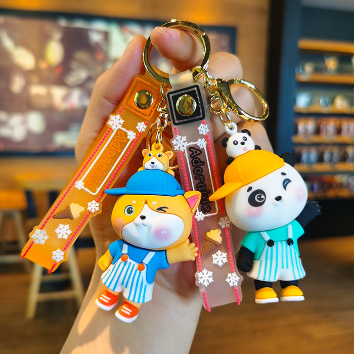 Wholesale Cartoon Doll 3D Rubber Keychain JDC-KC-Tingm070