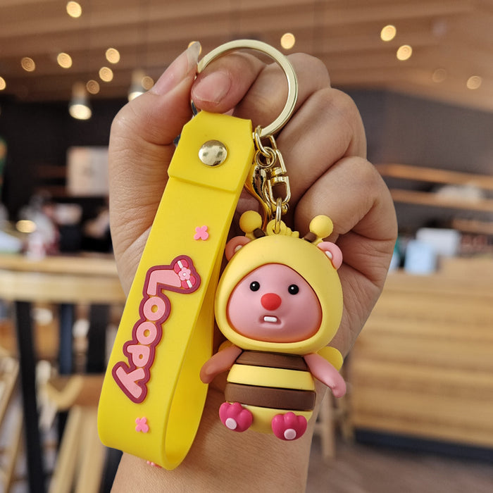 Wholesale  Cute  keychain pendant  doll ornaments  small gift cartoon car key chain