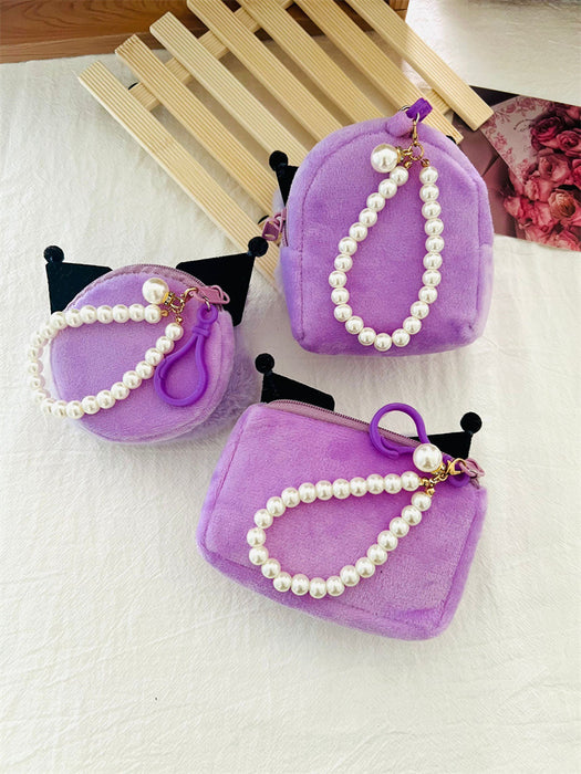 Wholesale Cute purple cartoon plush wallet