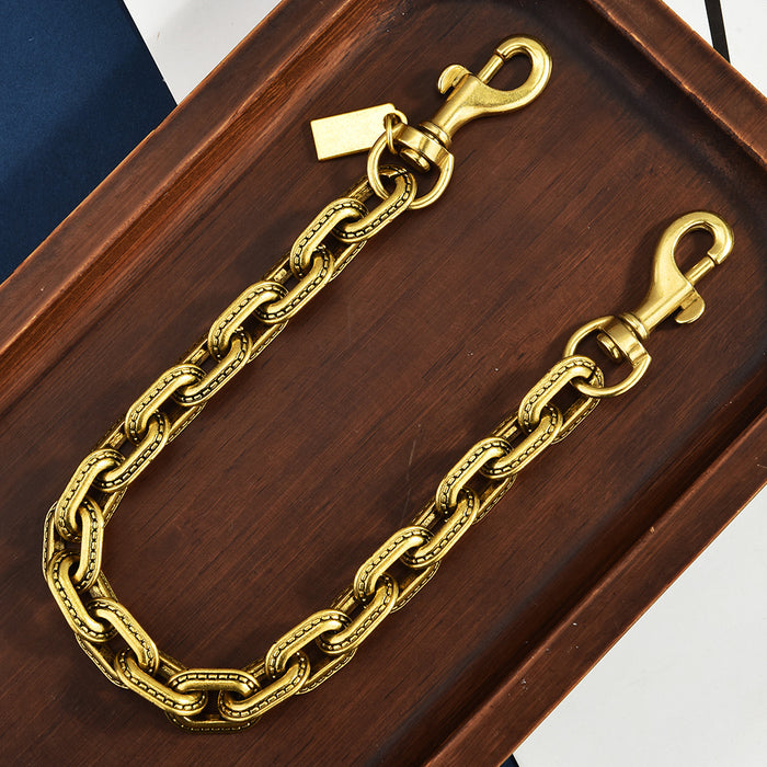 Wholesale Chic Cross Crown Roman Numeral Gold Tone Metal Bag Chain Shoulder Strap Fashion Accessory